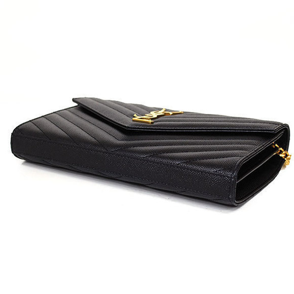 Saint Laurent Chain wallet Shoulder leather YSL Black - Picture 6 of 10